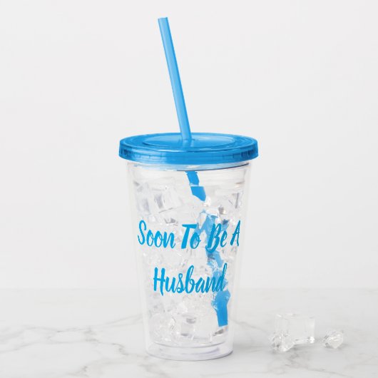 Binnenkort een man voor de man acryl drinkbeker (Voorkant ijs)