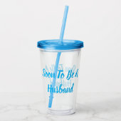 Binnenkort een man voor de man acryl drinkbeker (Achterkant)