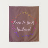 Binnenkort een man voor de man wandkleed (Voorkant)