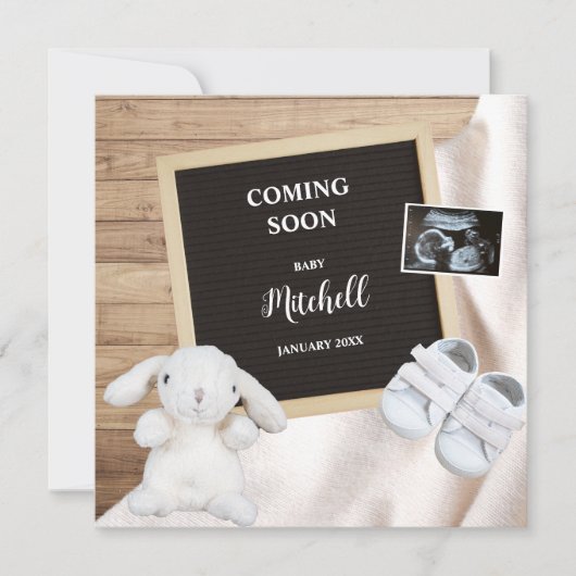 Binnenkort foto Social Media Zwangerschap Aankondiging (Voorkant)