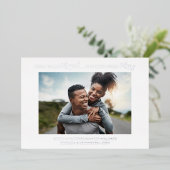 Binnenkort gehuwd als feestfeest folie uitnodiging (Staand Voorkant)