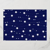 Binnenkort gehuwd als feestfeest folie uitnodiging (Achterkant)