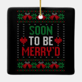 Binnenkort getrouwd met Merry's Christmas Bride & Keramisch Ornament (Achterkant)