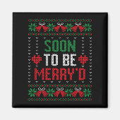 Binnenkort getrouwd vrolijk Kerstmis Bruid & Bruid Magneet (Voorkant)