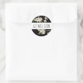 Binnenkort goed ronde sticker (Tas)