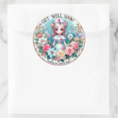 Binnenkort goed ronde sticker (Tas)