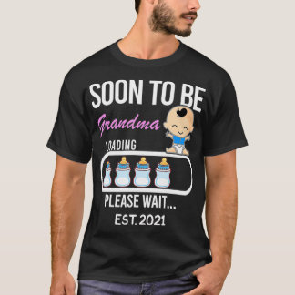Binnenkort grootma EST 2021 2020 Gift T-shirt Funn