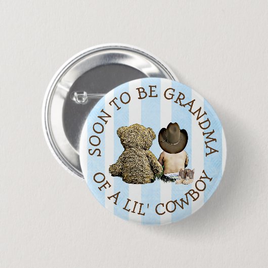 Binnenkort grootmoeder van een Lil Cowboy Button (Voorkant /achterkant)