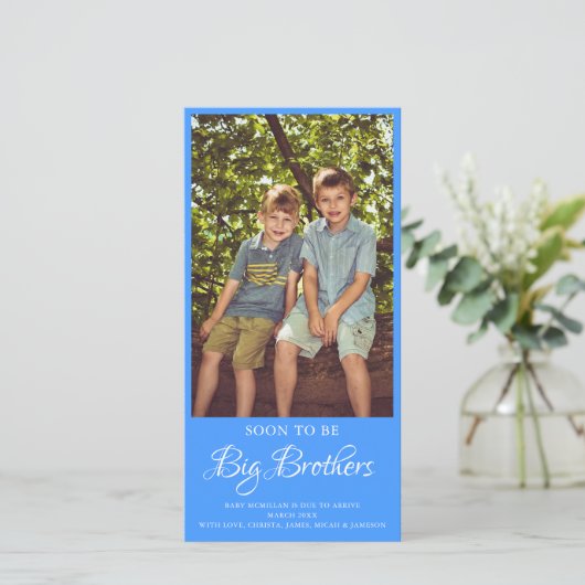 Binnenkort Grote Broer Zwangerschap Aankondiging (Staand voorkant)
