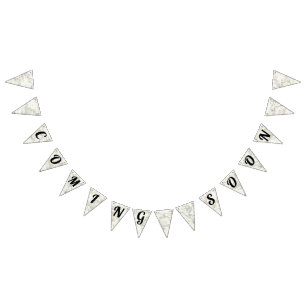 Binnenkort kaart Welkom Reizen Baby shower Vlaggetjes