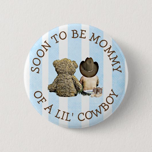 Binnenkort mama van een Lil Cowboy Button (Voorkant)