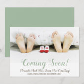 Binnenkort moderne foto zwangerschap aankondiging (Voorkant / Achterkant)