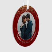 Binnenkort Mr & Mrs Engaged Foto Kerstmis. Ornament (voorkant)