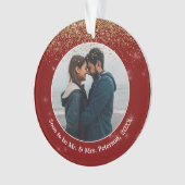Binnenkort Mr & Mrs Engaged Foto Kerstmis. Ornament (voorkant)