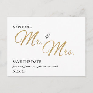 Binnenkort Mr. & Mrs Save the Date Briefkaart