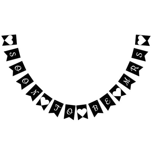 Binnenkort Mrs Black & White Bunting Vlaggetjes (Alle)