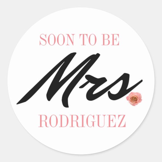 Binnenkort Mrs. Ronde Sticker (Voorkant)