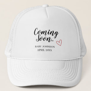 Binnenkort Nieuw Baby Aankondiging Baby Bodysuit Trucker Pet