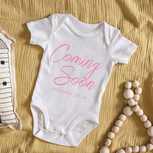 Binnenkort Nieuwe Baby Meisje Aankondiging Romper