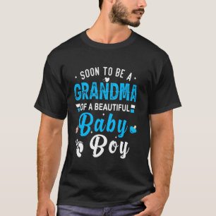 Binnenkort oma van een mooie babyjongen geslacht t-shirt