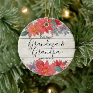 Binnenkort opa- en opa-ornament-cadeau keramisch ornament