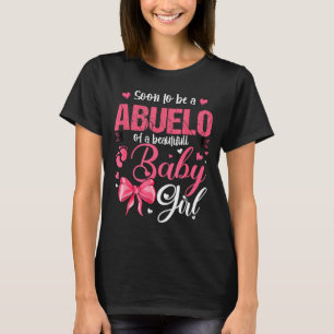 Binnenkort Opa Van Een Mooie Baby Meisje Gende T-shirt