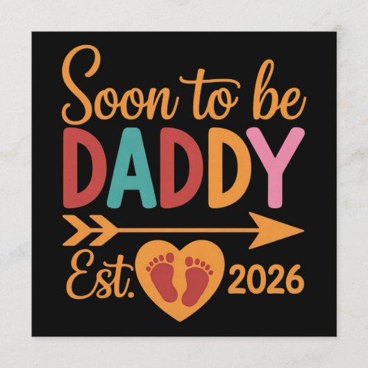 Binnenkort papa 2026 Zwangerschap aankondiging (Voorkant)