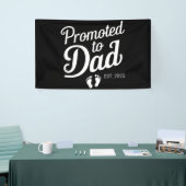 Binnenkort Papa EST 2025 Grappig Binnenkort Papa Spandoek (Beurs)