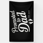 Binnenkort Papa EST 2025 Grappig Binnenkort Papa Spandoek (Verticaal)