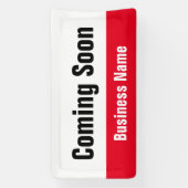 Binnenkort Red Black & White Business Spandoek (Verticaal)