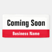 Binnenkort Red Black & White Business Spandoek (Horizontaal)