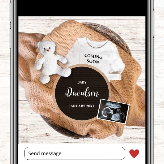 Binnenkort Schattigee fotozwangerschap Aankondiging