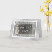 Binnenkort Snowman Kaart (Gele Bloem)