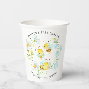 Binnenkort te Bee Familie van 3 Bee Baby shower Pa Papieren Bekers