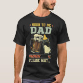 Binnenkort te zijn Dad EST 2025 Zwangerschapsaanko T-shirt (Voorkant)