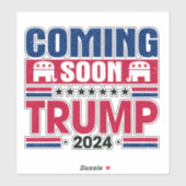Binnenkort Trump 2024 Sticker (Vel)