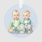 Binnenkort tweeling binnenkort aangekondigd ornament (voorkant)