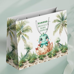 Binnenkort Uitkomend Blauw Dino Baby Shower Cadeau Groot Cadeauzakje