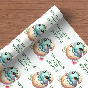Binnenkort Uitkomend Dinobaby Shower Inpakpapier