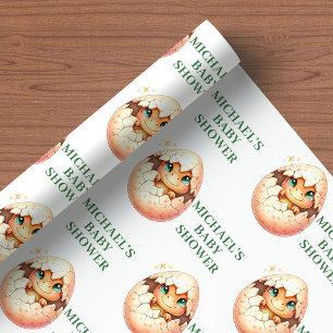 Binnenkort Uitkomend Inpakpapier voor Baby Dino Sh