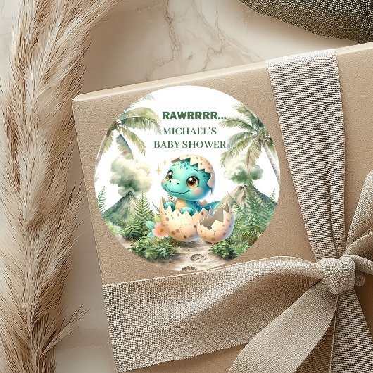 Binnenkort Uitkomende Stickers Baby Dino Douche De