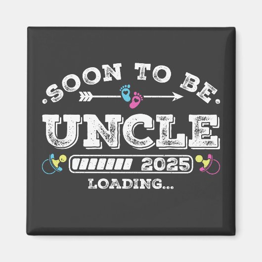 Binnenkort Uncle 2025 Loading Square Magneet (Voorkant)
