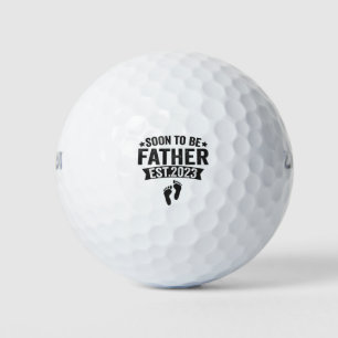 Binnenkort vader 2023 Funny New Born Baby Gift Golfballen