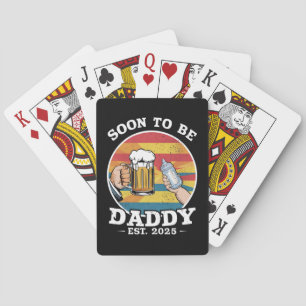 Binnenkort Vader 2025 Eerste Keer Vader 2025 Retro Pokerkaarten