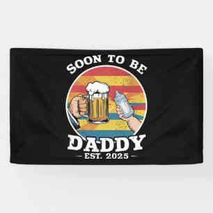 Binnenkort Vader 2025 Eerste Keer Vader 2025 Retro Spandoek