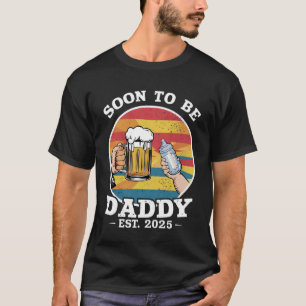 Binnenkort Vader 2025 Eerste Keer Vader 2025 Retro T-shirt