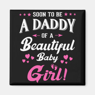 Binnenkort vader van een meisje Nieuwe papa geprom Magneet