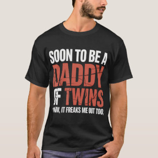 Binnenkort Vader Van Tweeling Aankondiging Zwanger T-shirt