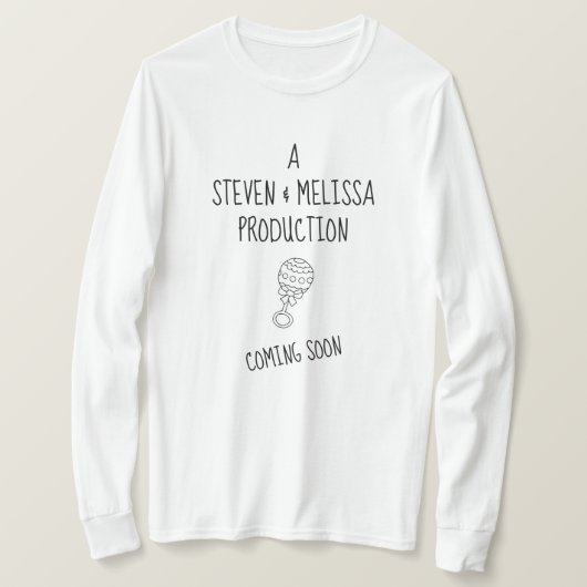 Binnenkort verkrijgbaar Baby moederschap Lange hoe T-shirt (Design voorkant)