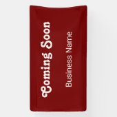 Binnenkort verkrijgbaar Bedrijfsnaam Deep Red Sjab Spandoek (Verticaal)